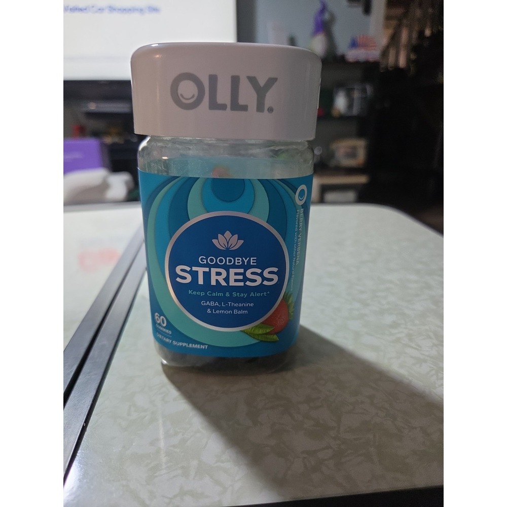 OLLY Goodbye Stress Gummy, GABA, L-Theanine, Stress Relief, 60 Count EXP 11/26